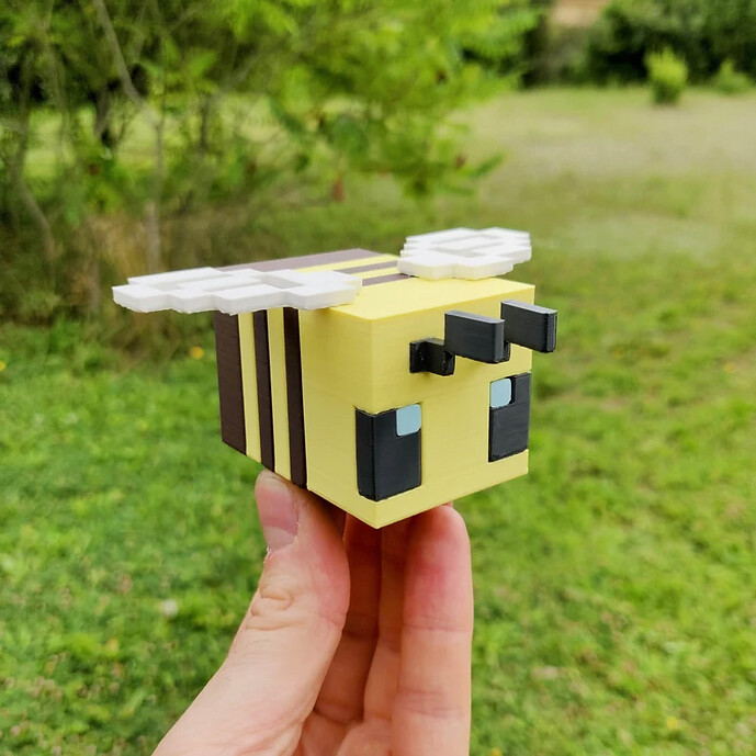 ArtStation - Cute Minecraft Bee 3D printed & hand painted gaming  collectible.
